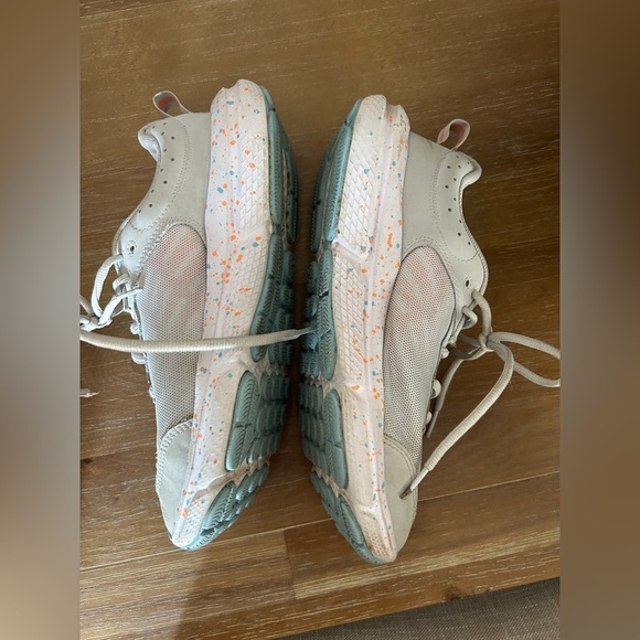 Under Armour Kids' Cream and Light Blue Sneakers - Picture 4 of 7